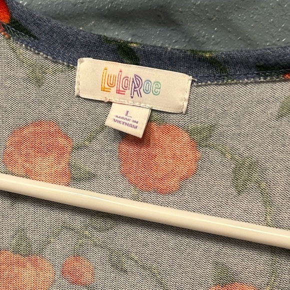 LULAROE FLORAL ROSE CARDIGAN - Picture 3 of 4